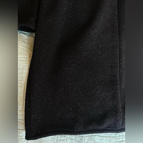 Black Long Sleeved Sparkly Cocktail Dress - Picture 3 of 4